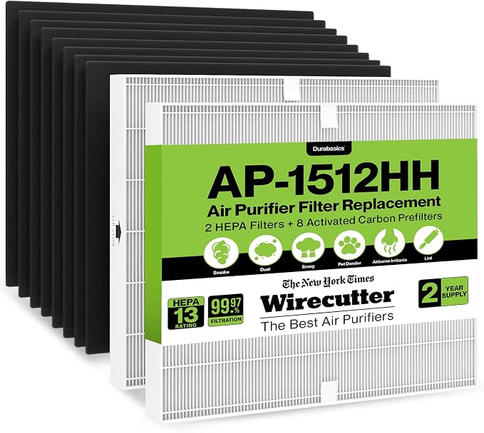 AP-1512HH HEPA Set Compatible with Filter - 2 Year Supply - Compatible with Airmega AP-1512HH & Airmega Filter