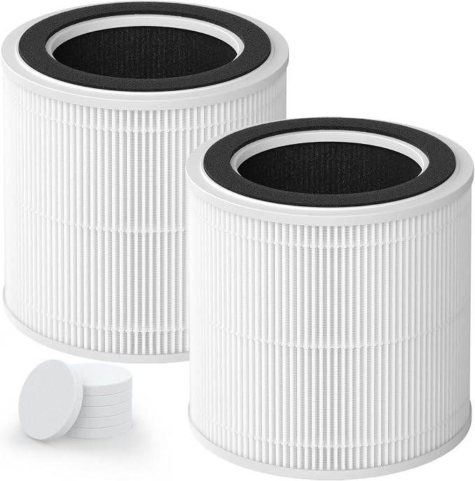 AP02 Replacement Filter Compatible with AP02 Air Purifier, 3-in-1 H13 True HEPA Filter with Activated Carbon, 2 Pack