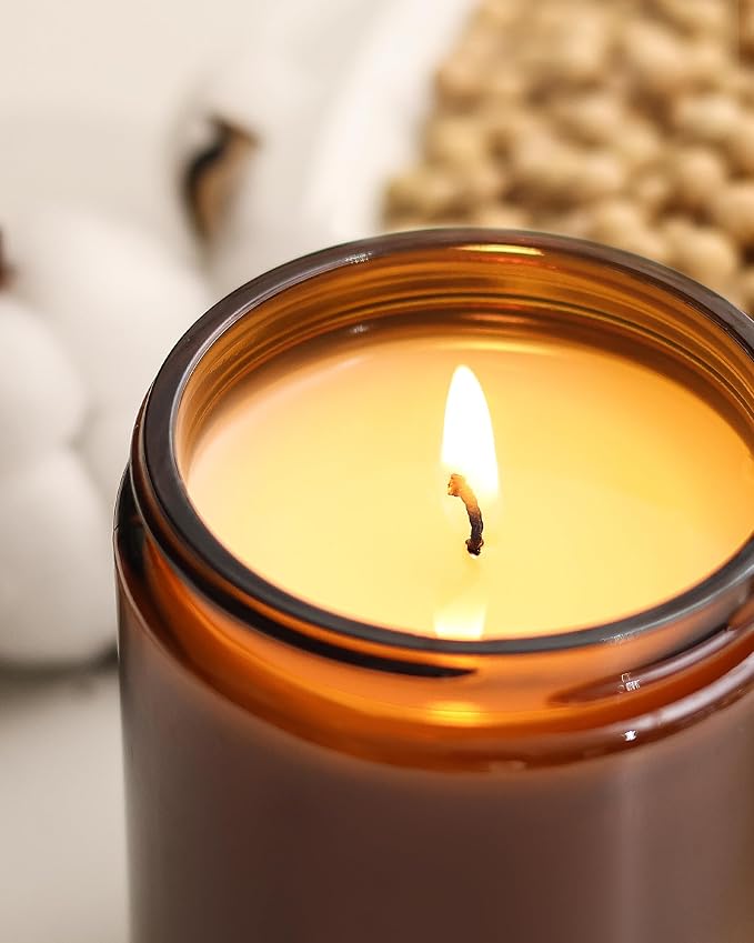 Apple Cinnamon Candles - 22 oz Scented Candles, Aromatherapy Candle, Soy Candle for Home Scented, alternate product view 4