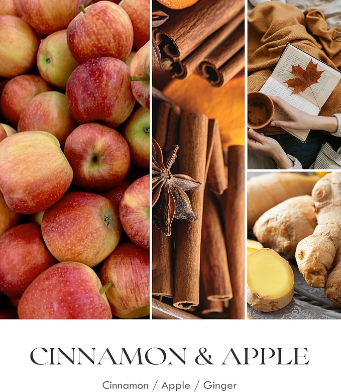 Apple Cinnamon Candles - 22 oz Scented Candles, Aromatherapy Candle, Soy Candle for Home Scented, alternate product view 5