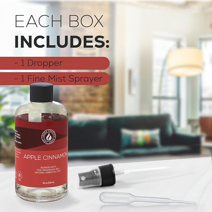 Apple Cinnamon Diffuser Oil - Luxury Essential Oils for Diffuser Refill & Air Freshener Room Spray, alternate product view 5