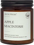 Apple Macintosh Scented Candle | 9oz Amber Jar | made from natural materials Coconut & Beeswax Candles |, product image