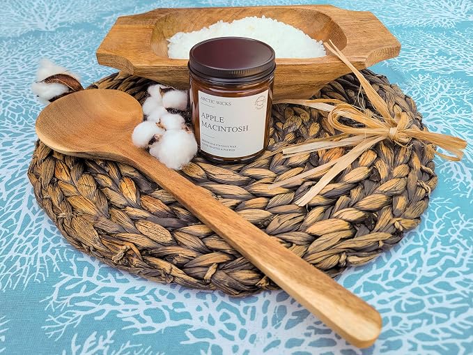 Apple Macintosh Scented Candle | 9oz Amber Jar | made from natural materials Coconut & Beeswax Candles |, alternate product