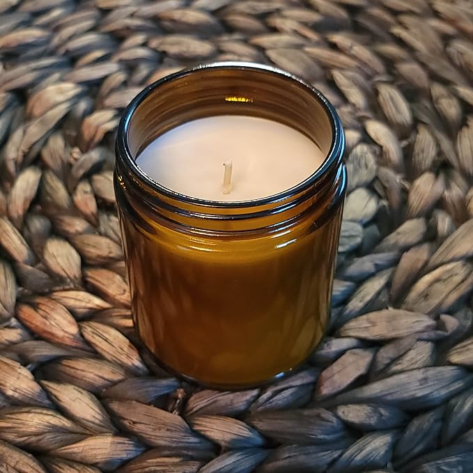 Apple Macintosh Scented Candle | 9oz Amber Jar | made from natural materials Coconut & Beeswax Candles |, alternate product