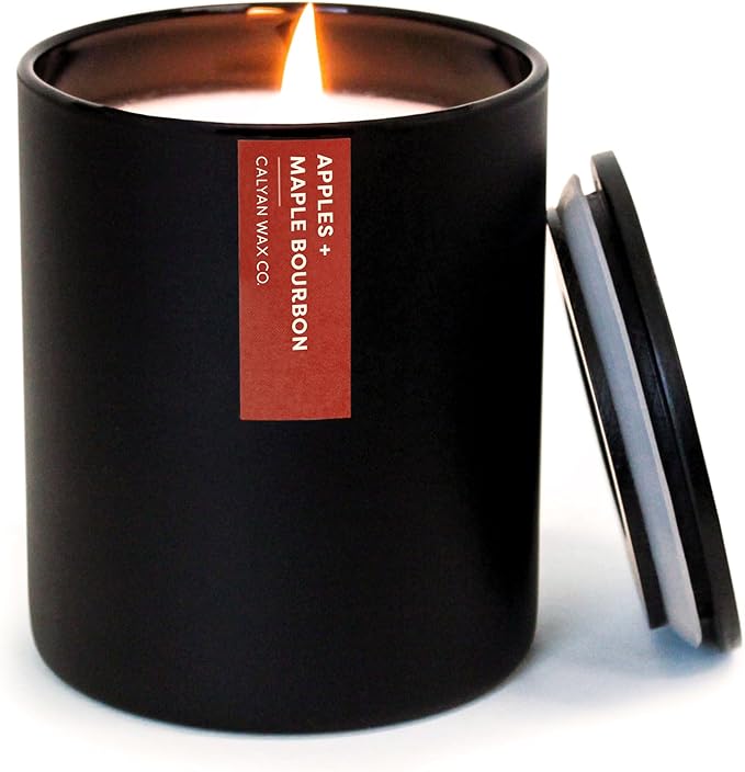 . Apples & Maple Bourbon Scented Candle - 75 Hour Burn - Luxury made from natural materials Soy Wax Candles, product image