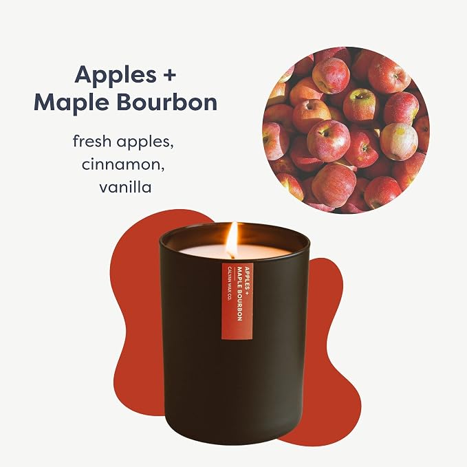 . Apples & Maple Bourbon Scented Candle - 75 Hour Burn - Luxury made from natural materials Soy Wax Candles, alternate