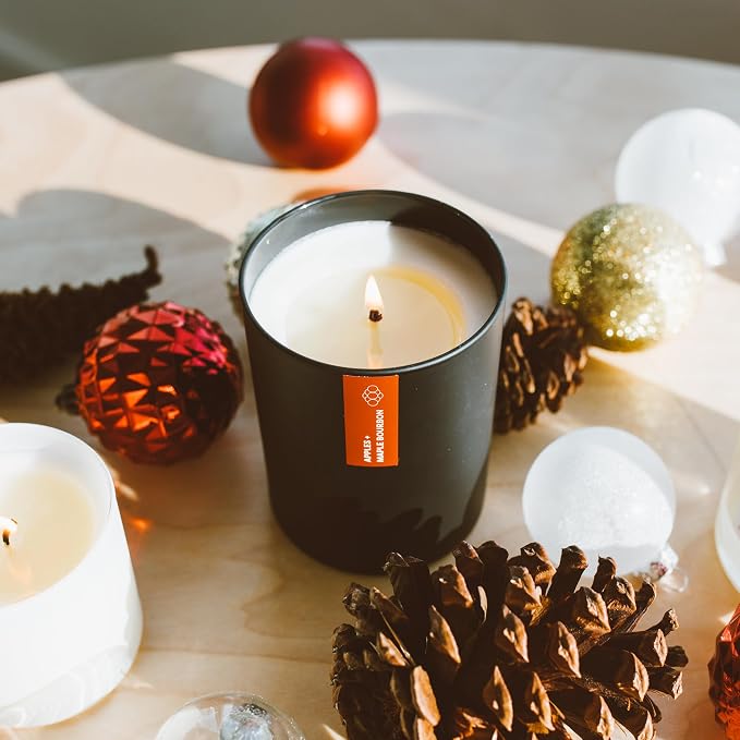 . Apples & Maple Bourbon Scented Candle - 75 Hour Burn - Luxury made from natural materials Soy Wax Candles, alternate
