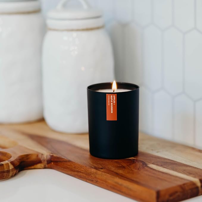 . Apples & Maple Bourbon Scented Candle - 75 Hour Burn - Luxury made from natural materials Soy Wax Candles, alternate