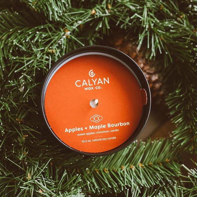 . Apples & Maple Bourbon Scented Candle - 75 Hour Burn - Luxury made from natural materials Soy Wax Candles, alternate