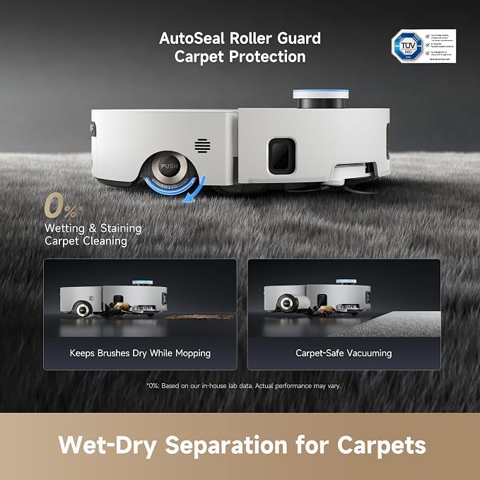 Aqua10 Ultra Roller Complete Robot Vacuum and Mop & 30,000Pa Suction, Self-Cleaning Dock & Extending Roller Mop, alternate