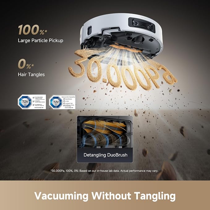 Aqua10 Ultra Roller Complete Robot Vacuum and Mop & 30,000Pa Suction, Self-Cleaning Dock & Extending Roller Mop, alternate