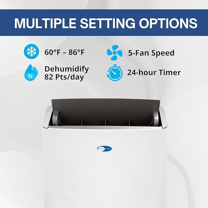 ARC-1030WN 12000 BTU (10000 BTU SACC) NEX Inverter Dual Hose Cooling Portable Air Conditioner, Dehumidifier, and Fan with