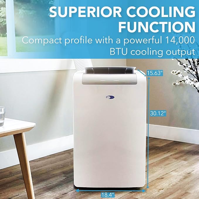 ARC-148MHP 14,000 BTU Portable Air Conditioner and 10,000 BTU Portable Air Heater with Dehumidifier and Fan for 500 Square