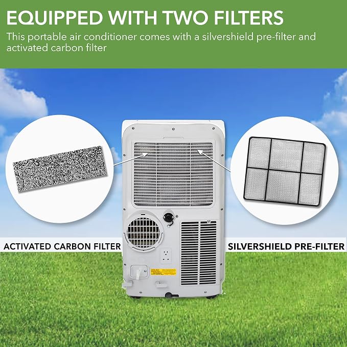 ARC-148MHP 14,000 BTU Portable Air Conditioner and 10,000 BTU Portable Air Heater with Dehumidifier and Fan for 500 Square