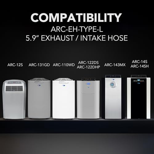 ARC-EH-Type-L 5.9" Diameter Intake/Exhaust Hose for Portable Air Conditioner, alternate product view 2