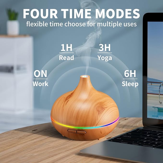 Aroma Diffuser for Essential Oil Large Room,Office Essential Oil Diffusers for Home Kids, alternate product view 4