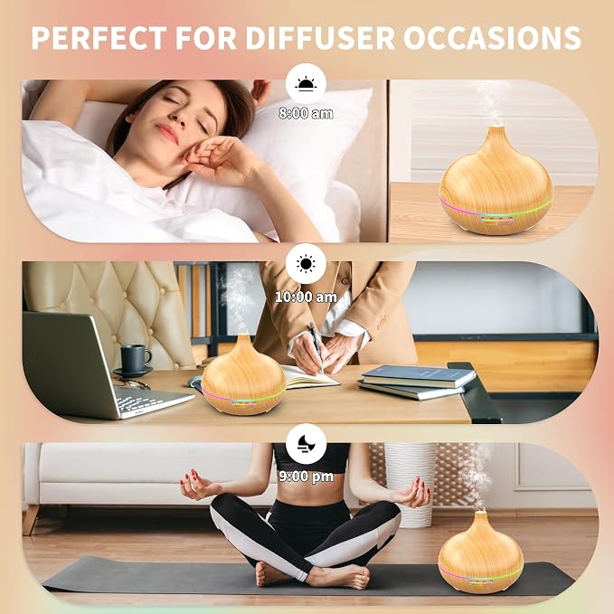 Aroma Diffuser for Essential Oil Large Room,Office Essential Oil Diffusers for Home Kids, alternate product view 5