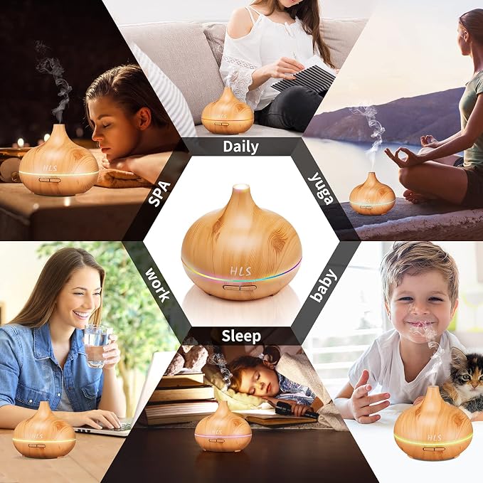 Aroma Diffusers for Essential Oils Large Room with 10 Essential Oils,Ultrasonic Aromatherapy Diffuser for Home Bedroom