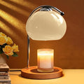 Aroma Wax Melting Lamp Retro Wood Storage Tray Glass Candle Warmer Desk Lamp, Bedroom Bedside Ambient Table Lamp Home Decor