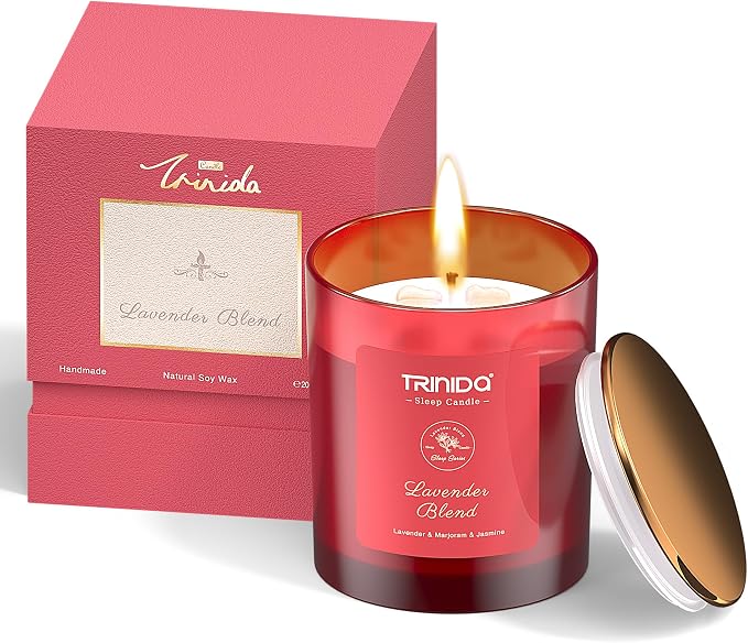 Aromatherapy Candle – Soy Candles made from natural materials with Pink Crystal, Natural Soy Wax Candles for Women, product