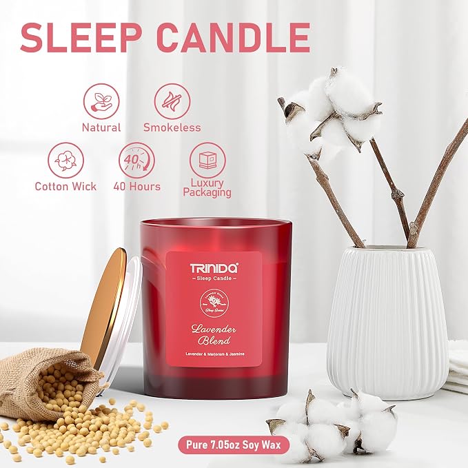 Aromatherapy Candle – Soy Candles made from natural materials with Pink Crystal, Natural Soy Wax Candles for Women, alternate