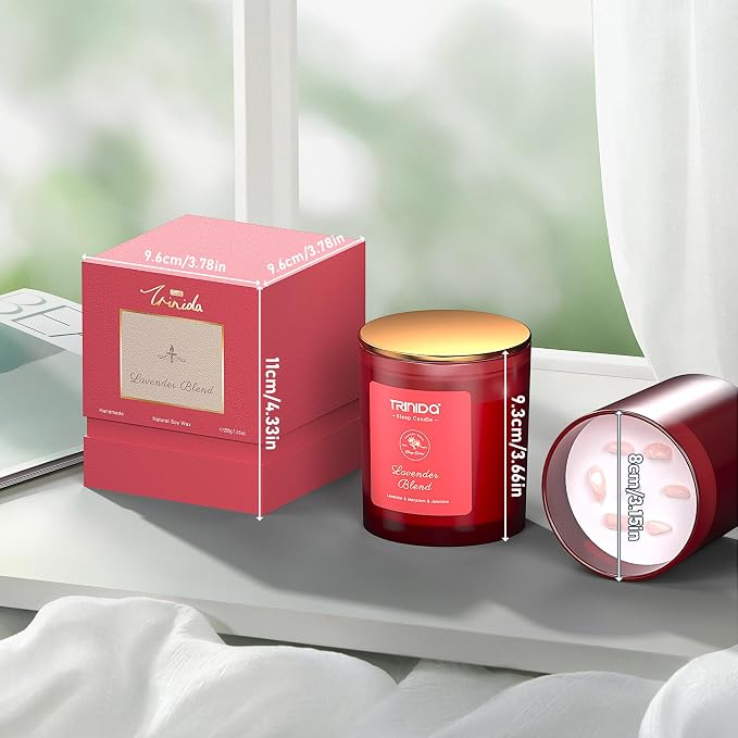 Aromatherapy Candle – Soy Candles made from natural materials with Pink Crystal, Natural Soy Wax Candles for Women, alternate