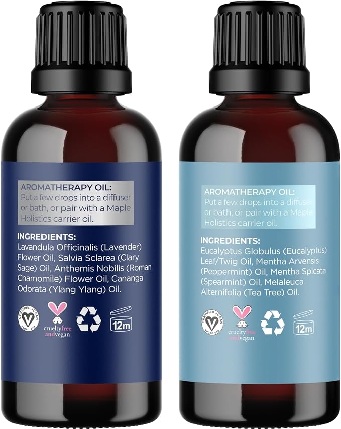 Aromatherapy Essential Oil Blends for Diffusers - Diffuser Essential Oil Set with Dream Essential Oil Blend and Breathe