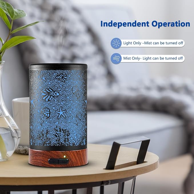 Aromatherapy Essential Oil Diffuser 150ml- Electric Cool Mist Aroma Diffuser with Intermittent Mode, Auto Shut-Off
