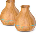Aromatherapy Essential Oil Diffuser,2 PCS Humidifier with 550ml Lasting Mist Output Waterless Auto-Off Ultrasonic Diffusers