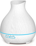 Aromatherapy Essential Oil Diffuser 550ml 12 Hours White Wood Grain Aroma Diffuser with Timer for Large Room, Home, Baby