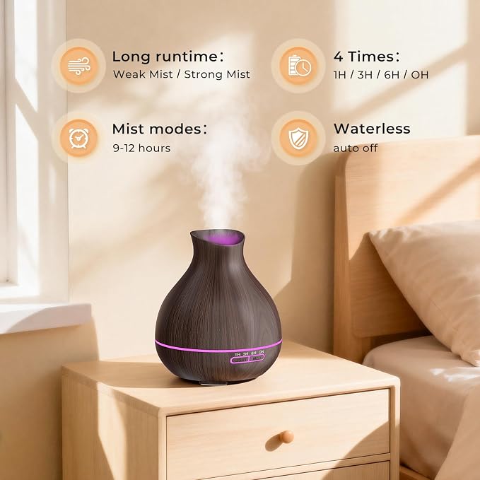 Aromatherapy Essential Oil Diffusers,2 PCS 550ml High Mist Output Humidifiers for Large Room, Home, Waterless Auto-Off