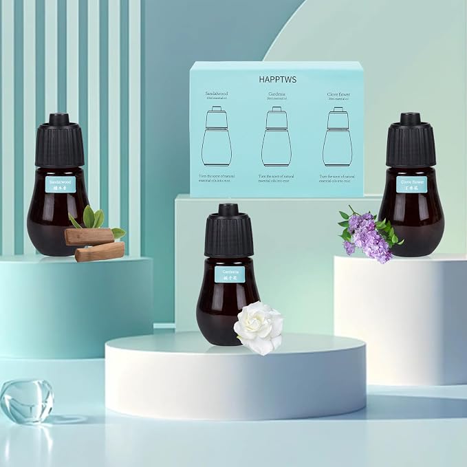 Aromatherapy Essential Oil Set - 3-Piece Essential Oil Set in Three Flavors: Sandalwood, Gardenia, Clove Flower, alternate