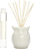 Aromatherapy Vanilla Diffuser Oil with Ceramic Owl Farmhouse Bottle & Reed Sticks - 110ml Ideal Gift for Home Decor, product