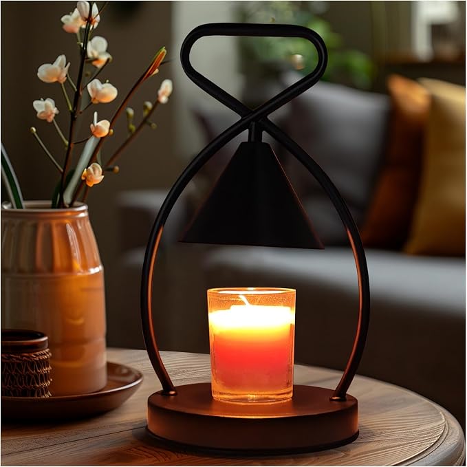 Art Candle Warmer Lamp Home Decor - Dimmable Wax Melt Warmer with Timer & 2 Bulbs, Gift Ideas for Housewarming, Birthday