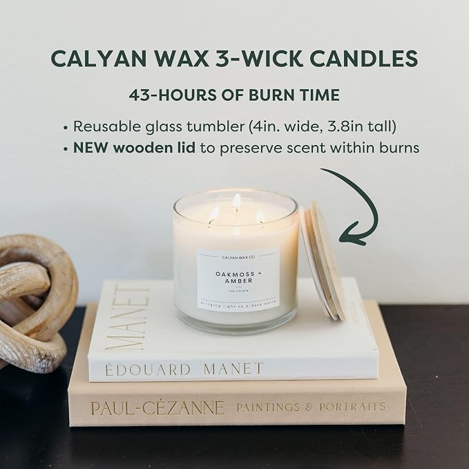 . Aspen & Fog 3 Wick Scented Candle - 43 Hour Burn - Luxury 3 Wick Soy Candles, alternate product view 4