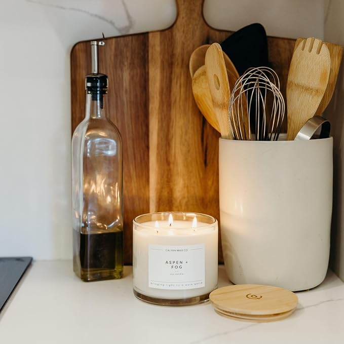 . Aspen & Fog 3 Wick Scented Candle - 43 Hour Burn - Luxury 3 Wick Soy Candles, alternate product view 6
