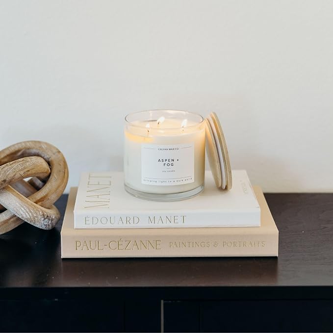 . Aspen & Fog 3 Wick Scented Candle - 43 Hour Burn - Luxury 3 Wick Soy Candles, alternate product view 7