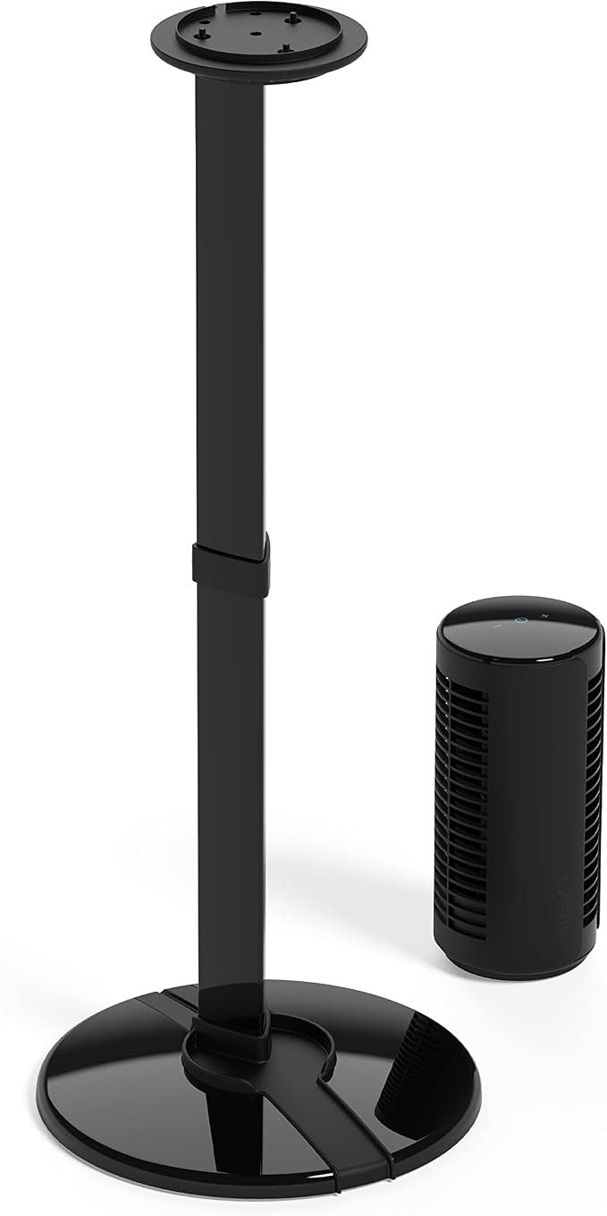 ATOM 1S Compact Oscillating Tower Fan with Removable Stand, 40" tall, 4 Speeds, Black, alternate product view 2