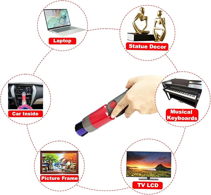 Attachments & Brushes for V7 V8 V10 V11 V15 Gen5: Flexibible Crevice Tool, Horsehair Vacuum Attachment, Traceless Dust