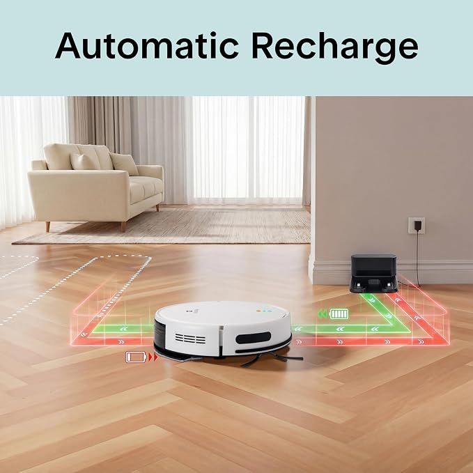 Automatic Robot Vacuum Cleaner and Mop Combo, Pro Edition with Upgraded Battery, Extreme Suction, Internal Water Tank - Smart
