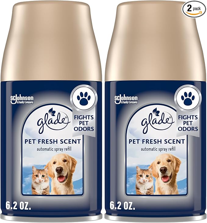 Automatic Spray Refill, Pet Fresh Scent, Scented Air Freshener for Home and Bathroom, 6.2 Oz, 2 Count, product image