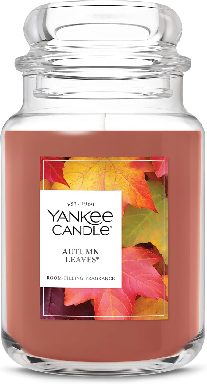 Autumn Leaves, Scented Candle, 22oz Large Jar, Up to 150 Hour Burn Time, Giftable, product image