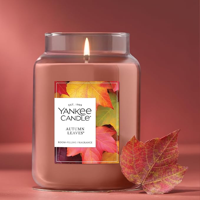 Autumn Leaves, Scented Candle, 22oz Large Jar, Up to 150 Hour Burn Time, Giftable, alternate product view 4