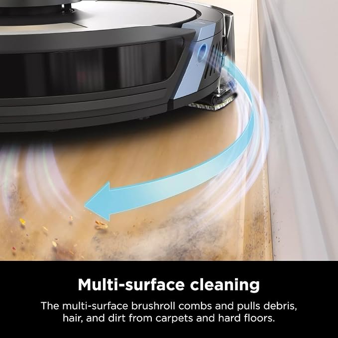 AV2310AE Matrix Self-Emptying Robot Vacuum with No Spots Missed on Carpets and Hard Floors, Precision Home Mapping, Perfect