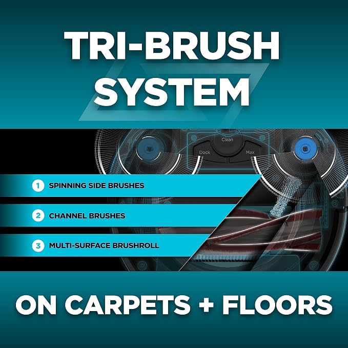 AV752 ION Robot Vacuum, Tri-Brush System, Wifi Connected, 120 Min Runtime, Works with Alexa, Multi Surface Cleaning, White