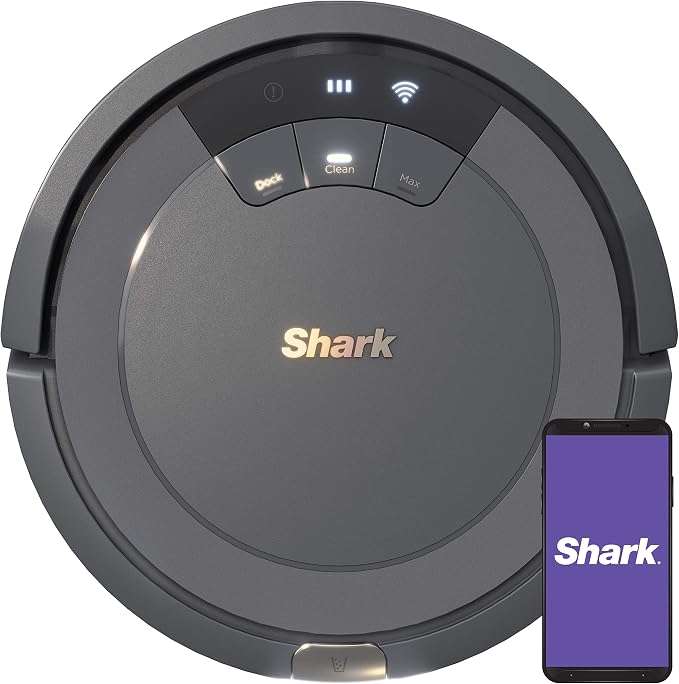 AV753 ION Robot Vacuum, Tri-Brush System, Wifi Connected, 120 Min Runtime, Works with Alexa, Multi Surface Cleaning, Grey