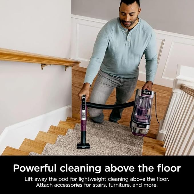 AZ3000 Stratos Powered Lift-Away Upright Vacuum with DuoClean PowerFins HairPro, Self-Cleaning Brushroll Odor Neutralizer