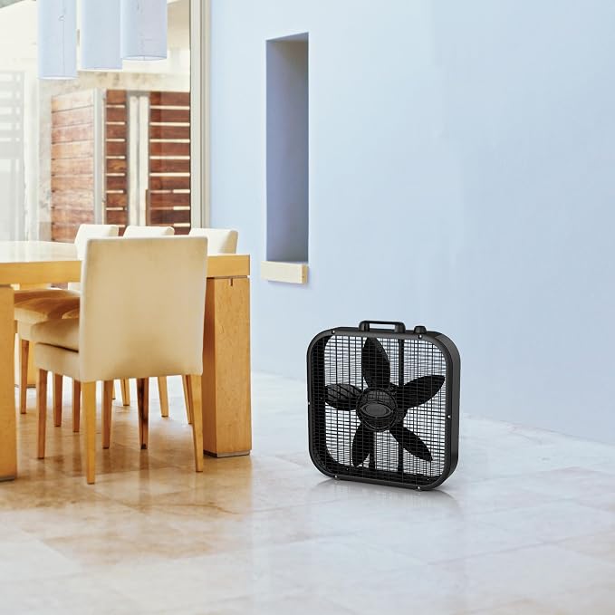 B20401 Decor Box Fan, 20", Black, alternate product view 4