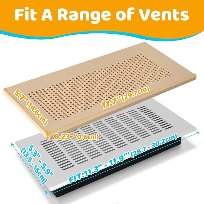 Baby Proofing Soft Silicone Vent Cover for Home Wall/Ceiling/Floor Register, Child Proof Floor Air Vent, alternate view 3