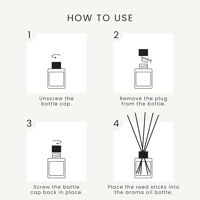 Baccara Reed Diffuser for Home - Luxury Scent Diffuser with Premium Fiber Reeds for Lasting Gentle Dispersal - Natural